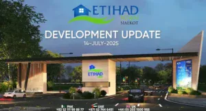 Progress in motion! Experience the rapid development journey of Etihad Town Sialkot.