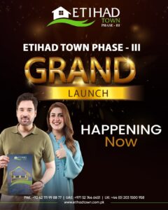 The Grand Launch of Etihad Town Phase - III is happening now at Faletti's Hotel Lahore.