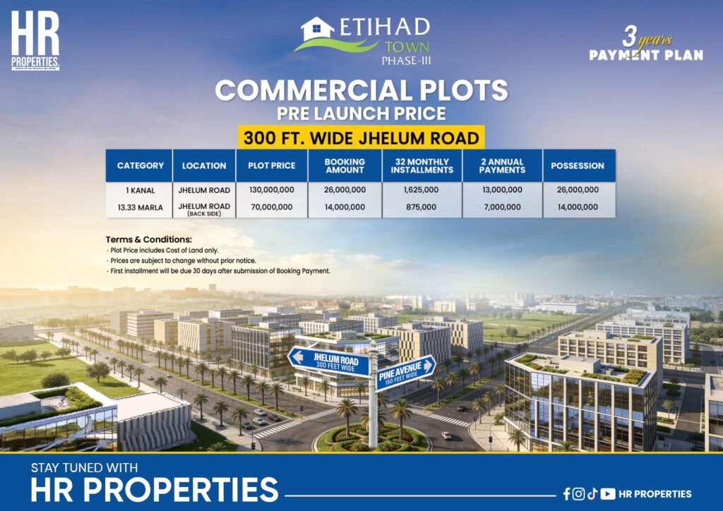 Etihad Town Phase 3 Jhelum Road Commercial